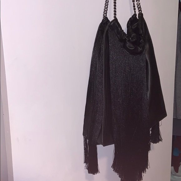 Zara TRF black fringe bag - Picture 6 of 14